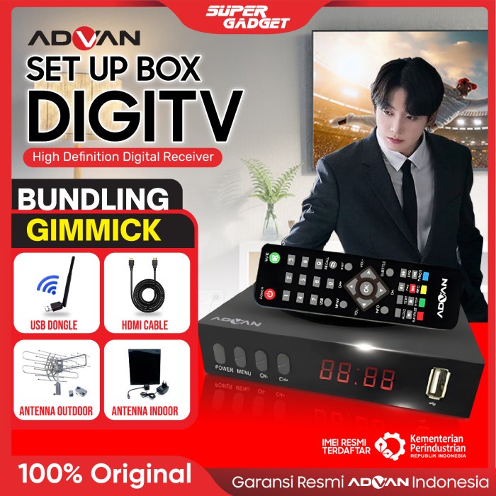 Set Top Box Advan Dv3 T2 Digipro Stb Antena Tv Digital Wifi Berkualitas