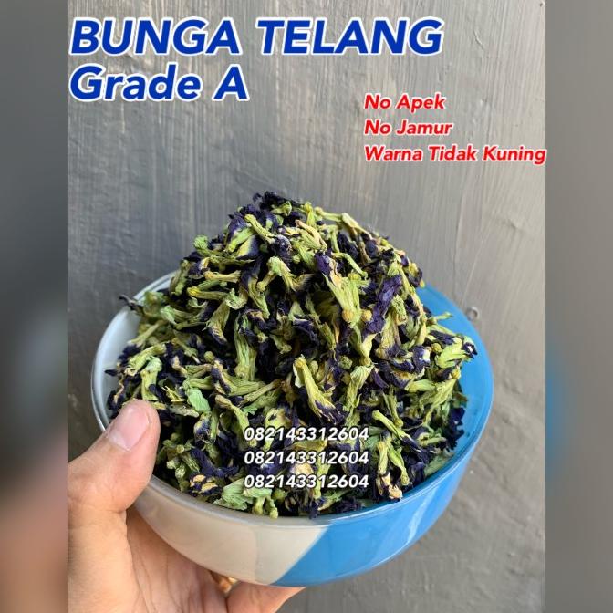 

BUNGA TELANG ORGANIK 250 Gr/Teh Telang Kering/Butterfly Pea/Bunga Biru