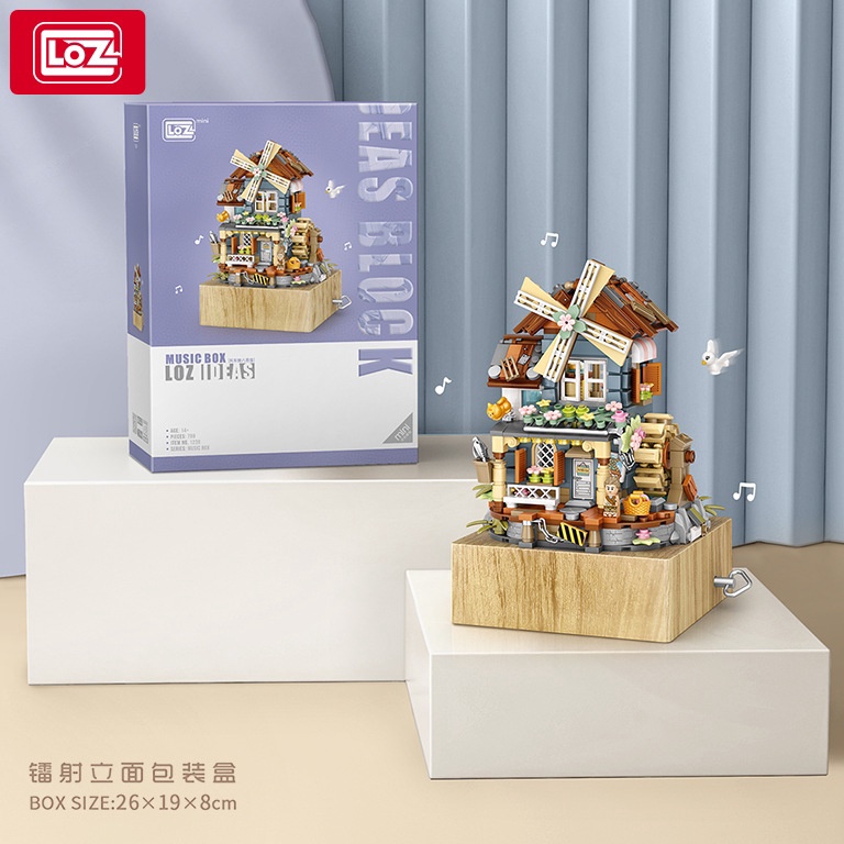 New Stock8p3Od LOZ LEGO 1239 Windmill House Music Box Building Blocks Gift Toy Rumah Kincir Angin Ko