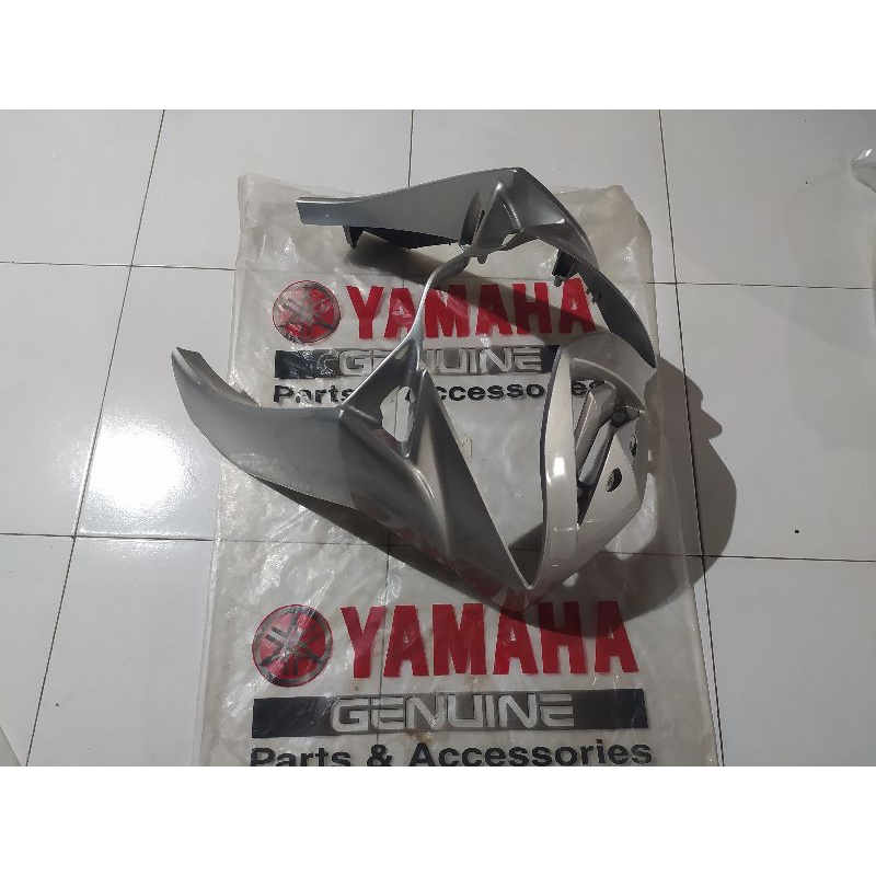 Panel tameng depan Yamaha MIO SOUL karbu Silver Original baru 14D