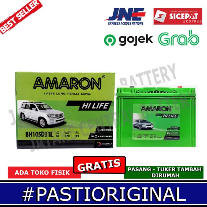 Aki Kering Mobil Fortuner Diesel 105D31L / 95D31L Amaron Hilife