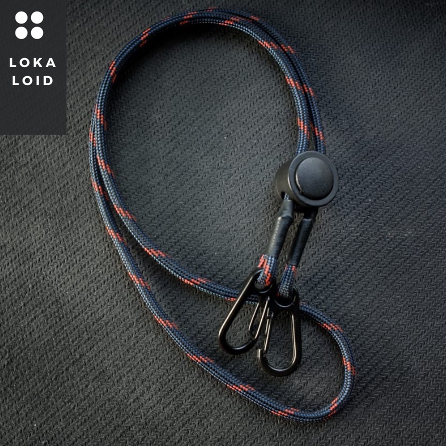 ✨SHOPEE MALL✨ Tali Kalung Strap Konektor Masker Paracord 4mm Pria Wanita Premium Hook Alloy Besi Kak