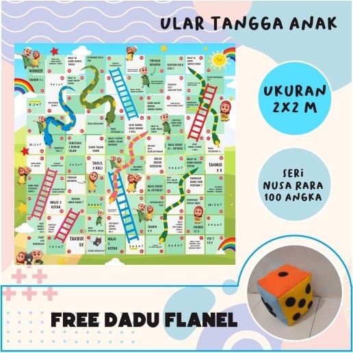 PROMO TERBAIK ULAR TANGGA JUMBO 100 ANGKA SERI NUSA RARA MAINAN EDUKASI TERMURAH