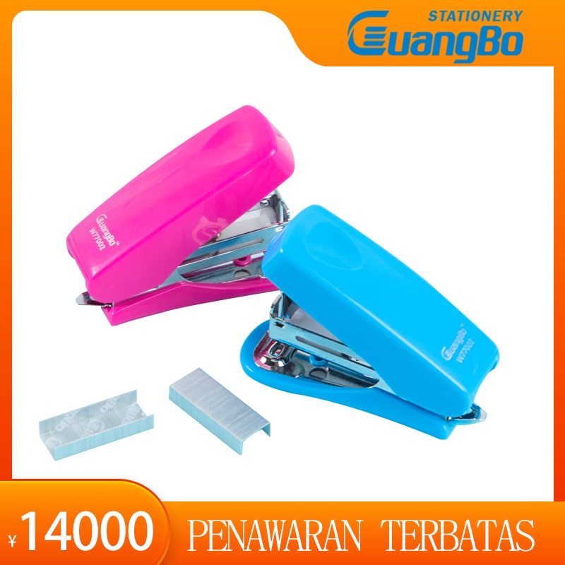 

Guangbo Stapler kartun set terompet mini alat tulis siswa lucu stapler kertas uji mesin jilid multifungsi