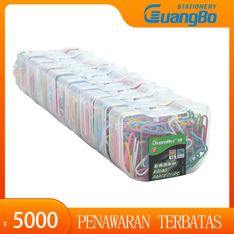 

Guangbo Klip kertas warna permen pembatas buku, kreatif, lucu, jarum berbentuk U, klip kertas baja tahan karat kreatif, klip pembatas buku