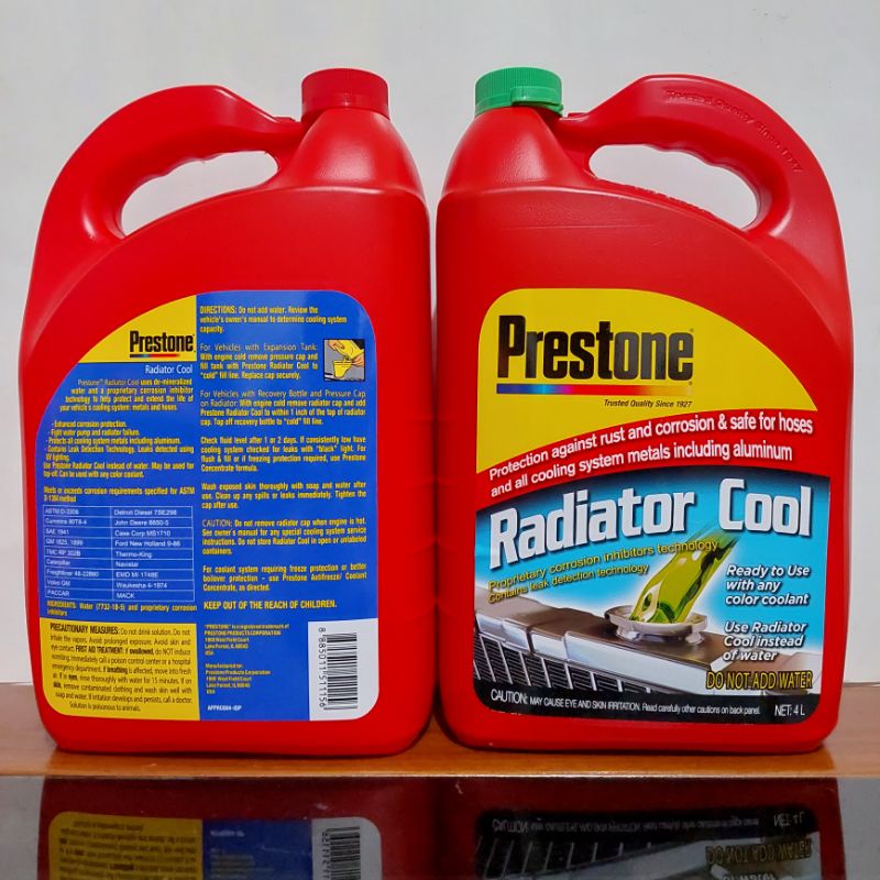 PT5 AIR RADIATOR PRESTONE COOLANT GALON 4L AIR RADIATOR WARNA HIJAU MERAH / AIR RADIATOR MOBIL MOTOR