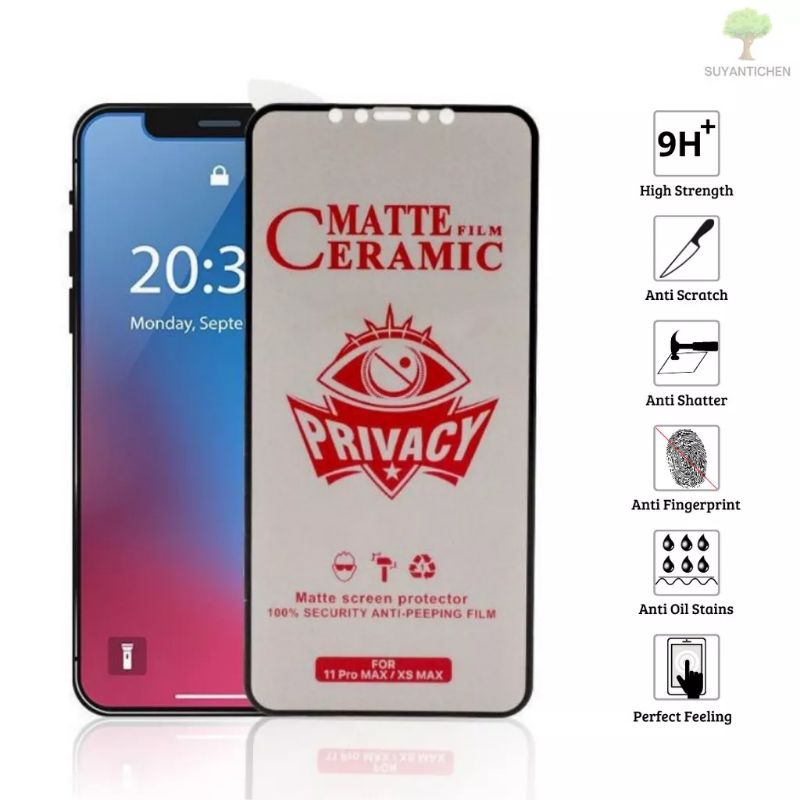 Tempered Glass Anti Spy Ceramic Realme 1 2 2 Pro 3 3i 3 Pro 5 5i 5 Pro 5S 6 6i 6 Pro 6S 7 7i 7 Pro 8