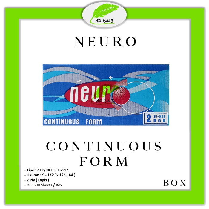 

NEURO Continous Form 91/2 x 12 - K2 - A4 - NCR HARGA DISKON