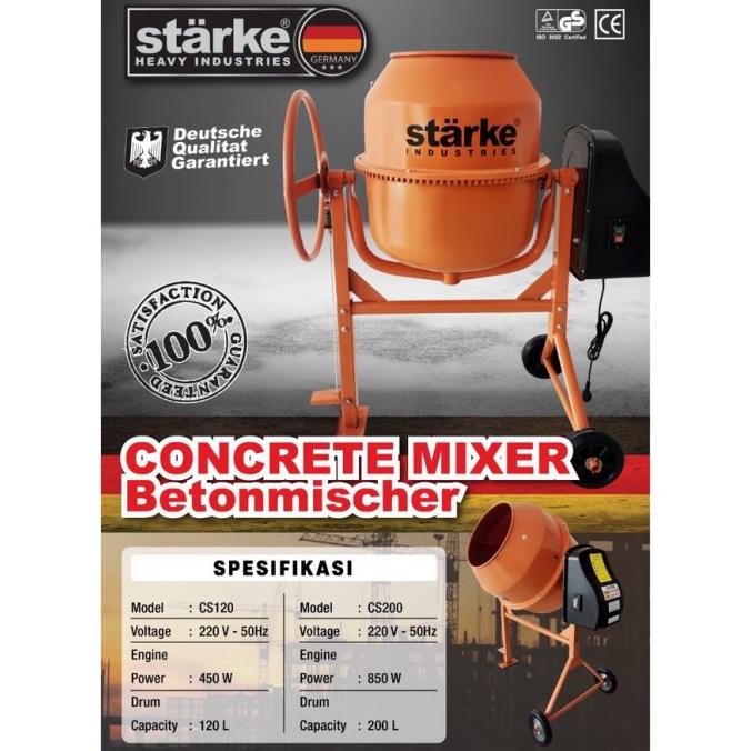 Starke CS 120 CS 200 / Molen Listrik Molen Mini / Concrete Mixer COD