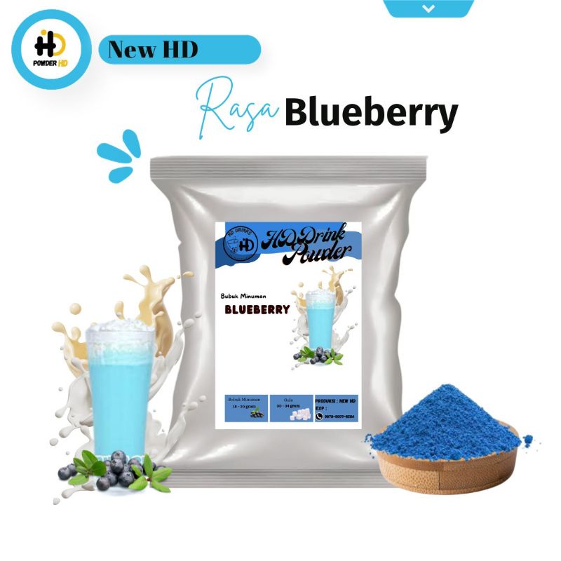 

Bubuk Minuman Rasa BLUEBERRY | Plain (tanpa gula)