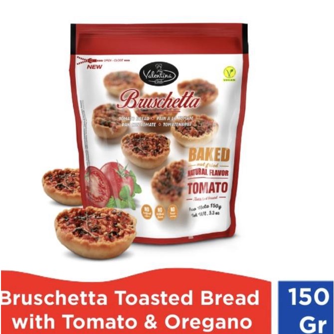 

><><><] Valentina Bruschetta Toasted Bread With Tomato and Oregano 150 Gr