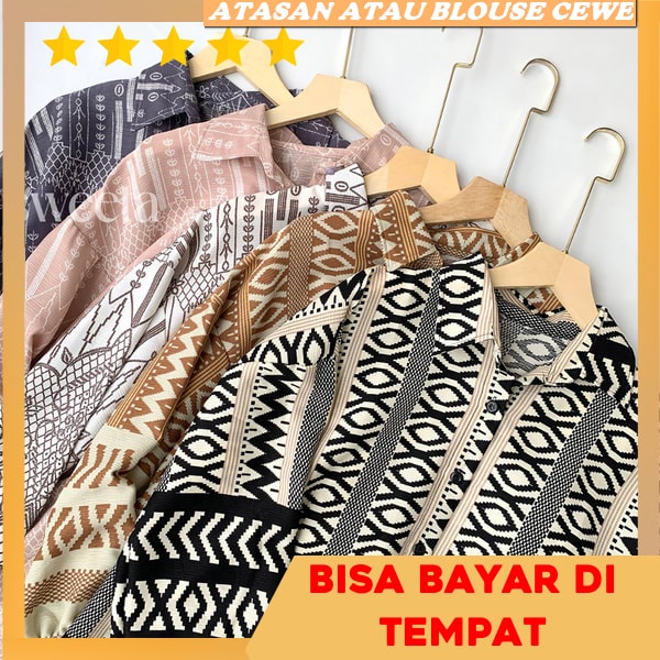 Baju Atasan Wanita Terbaru Jumbo Murah Bju Ruffle Bloise Lengan Panjang Blouse Wanita Terbaru 2023 K