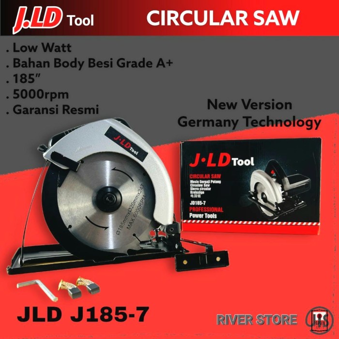 Circular Saw JLD Type 1857 Mesin Gergaji Kayu Listrik Ekonomis Fullset