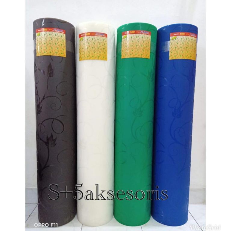 

➚ fiber penutup pagar DAUN, plastik motif daun kembang (harga 50 cm) 34