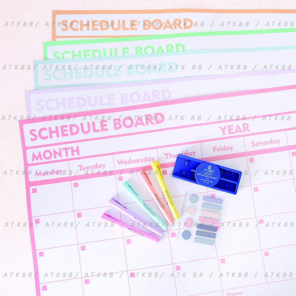 

LP8843 Schedule Board Pastel 8pjua