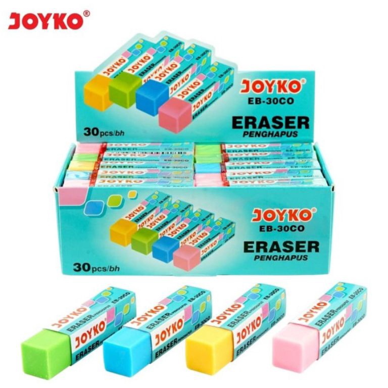 

9R68100 penghapus joyko tanggung ER-30CO/warna-warni ( 1pak/30pcs ) 3587