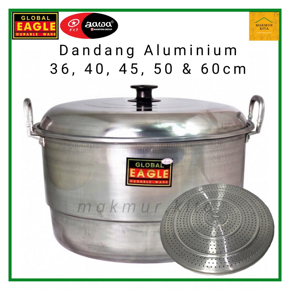 Sale.. Panci Dandang Kukus 36 40 45 50 55 60 CM Aluminium Global Eagle / Panci Kukus Besar Maspion /