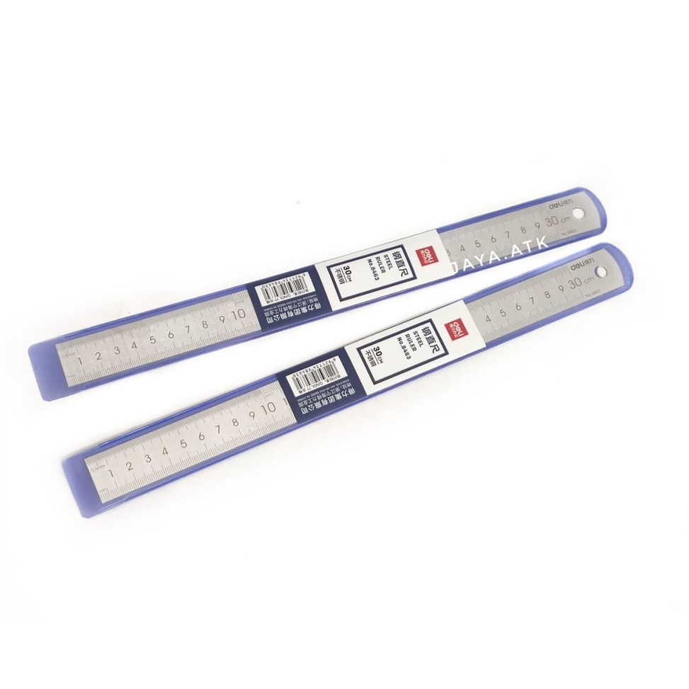 

[WLQ] PENGGARIS MISTAR BESI 30 CM STAINLESS STEEL TEBAL DELI 8463 PENGGARIS BESI 30CM 9573