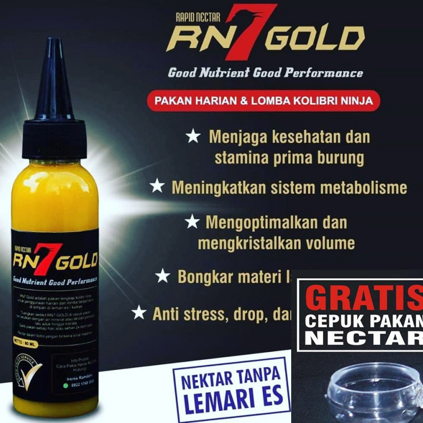 New Producti7I2u RAPID NEKTAR NECTAR RN7 GOLD RN7GOLD PAKAN MAKANAN BURUNG KOLIBRI KONIN SOGON TANPA