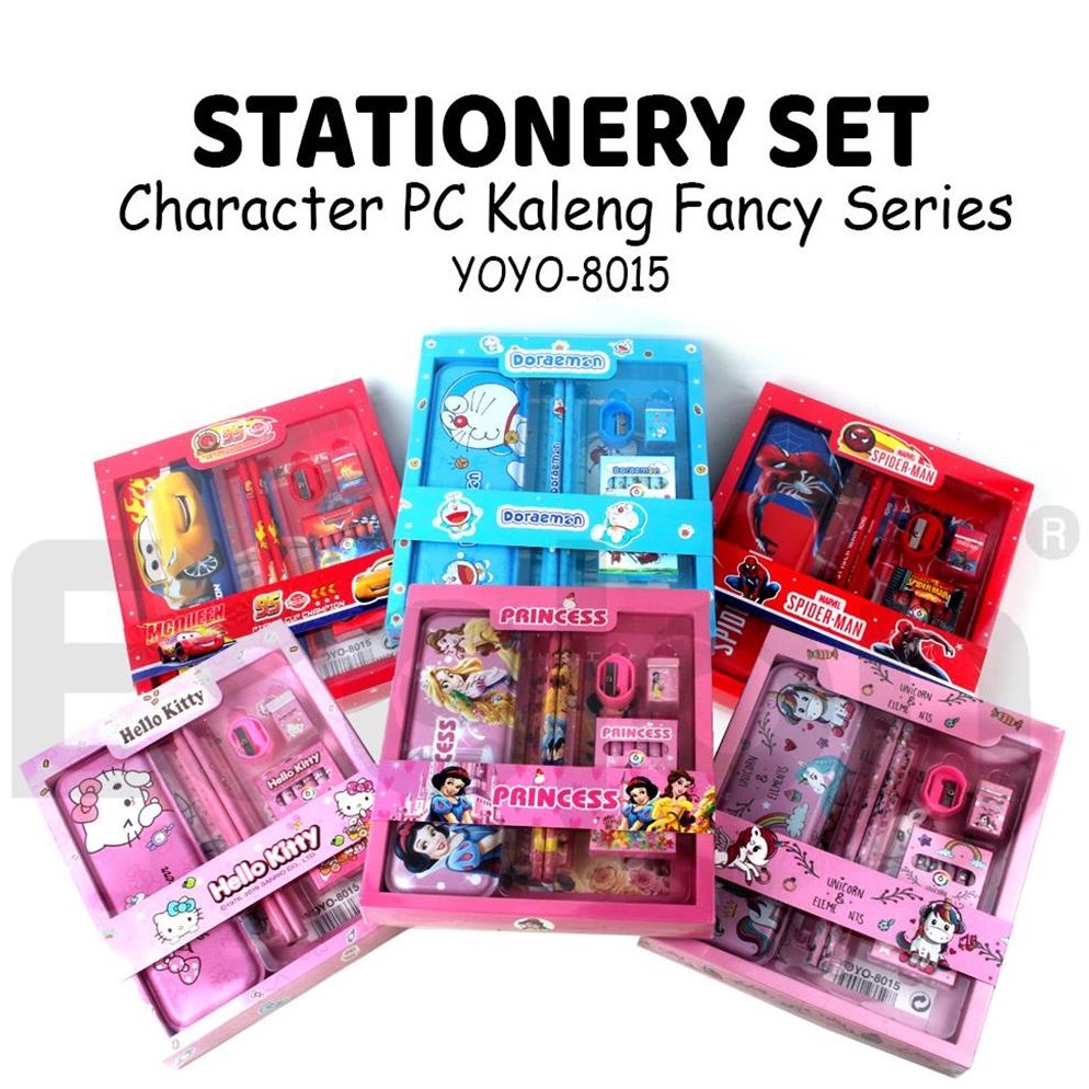 

0L7EB Stationary Set 7in1 Karakter 8015 / Paket Alat Tulis Set + Crayon 4584