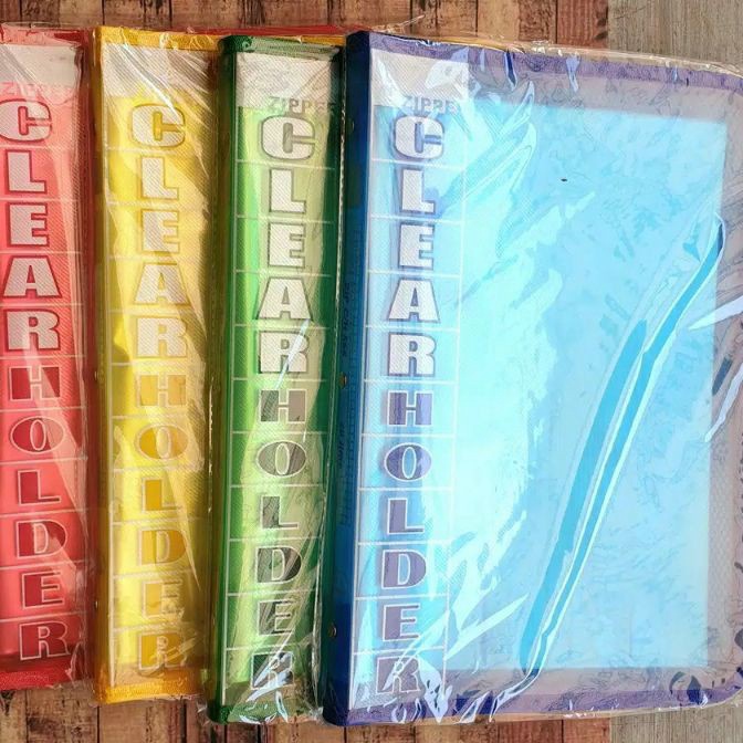 

[TY㊖.D✔> Clear Holder Zipper Isi 20 - 40 - 60 Lembar Plastik TOPLA / Map Plastik Resleting Foliobanyak diiminati.!