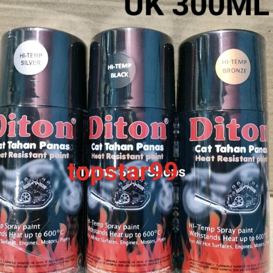LTI221 Pilok Pilox Cat Diton Anti Panas Hitam Silver Bronze Hi Temp Black Silver Bronze Cat Tahan Pa