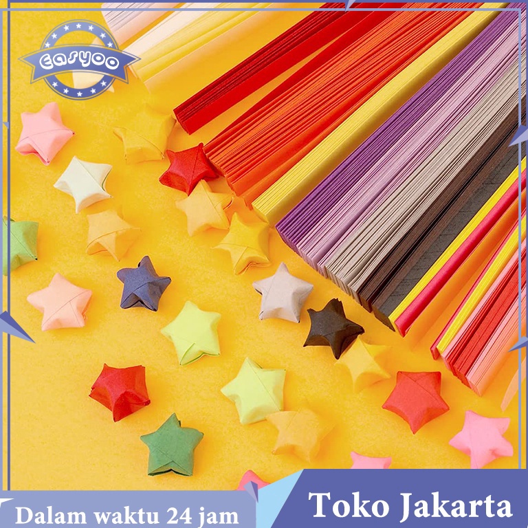 

[PRODUK 0K6LY39] Isi 540 Kertas Origami Bintang Warna Origami Star Paper Motif Bintang 8781