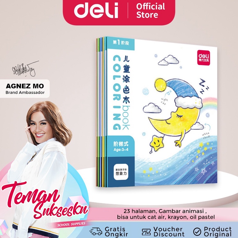 

COD Deli Buku mewarnai cover animasi, kualitas kertas bagus 73353 Stock Banyak ̿