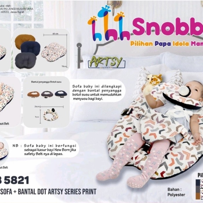 Bestseller Snobby Sofa Bayi Multifungsi (Ada Gasper ) + Bantal Dot Artsy Tpb5821