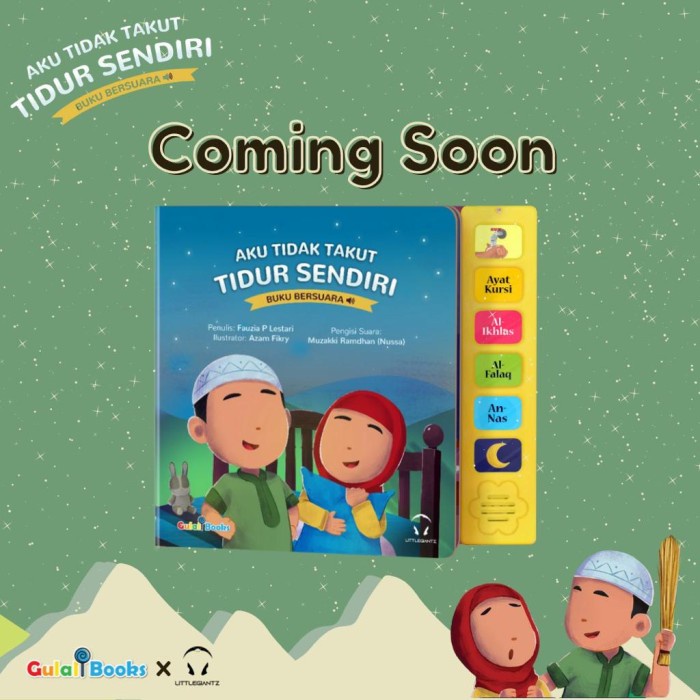 MUST HAVE SOUND BOOK NUSA RARA AKU TIDAK TAKUT TIDUR SENDIRI BUKU ISLAMI ANAK TERLARIS