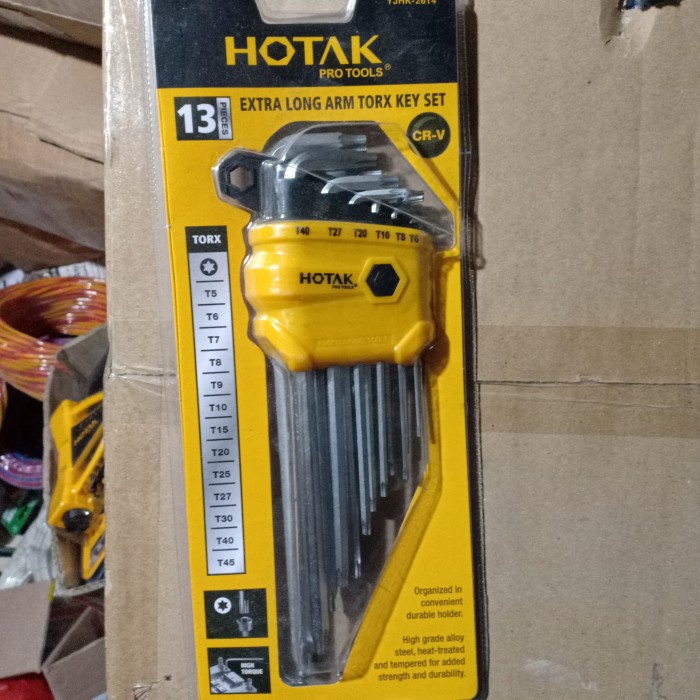 Bestseller Kunci L Bintang Lobang Hotak 13 Pieces Extra Long Arm Torx Key Set