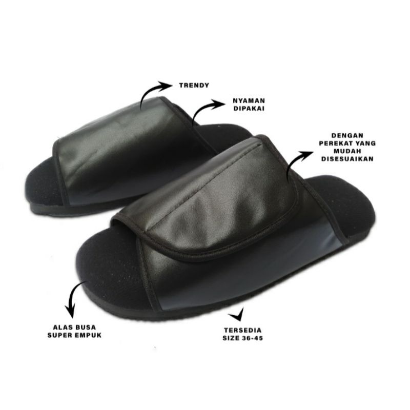' sandal kesehatan diabetes model slop super empuk