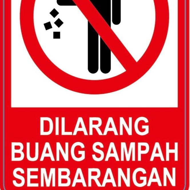 

SERBA MURAH BONUS MINI GOLD Sticker Dilarang Buang Sampah Ukuran Besar 30 x 20 cm