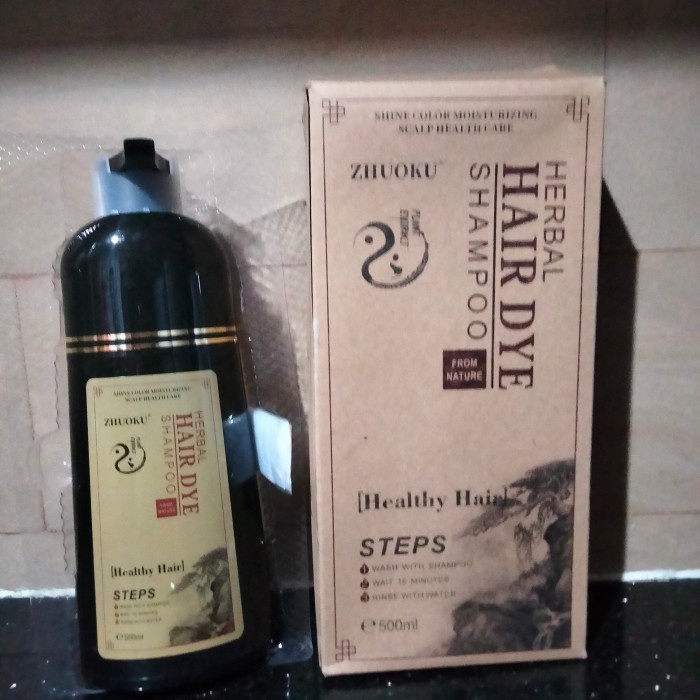 Shampoo Pewarna Rambut Hitam Natural Semir Rambut Instan