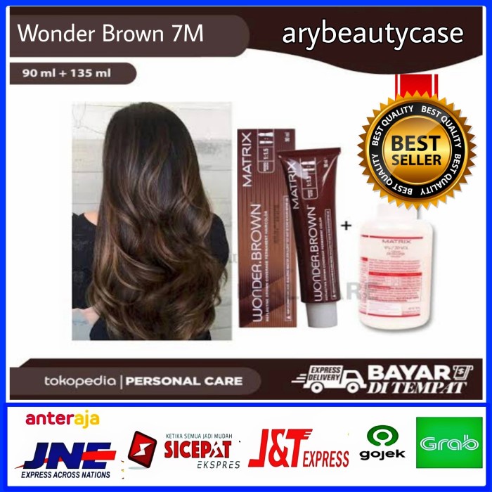 Matrix Wonder Brown 7M Cat rambut oxidant pewarna rambut WB-7M
