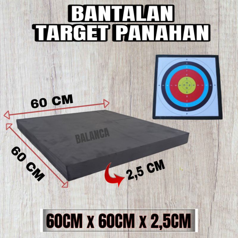 BANTALAN TARGET PANAHAN BUSA ATI EVA FOAM 60CM x 60CM x 2,5CM