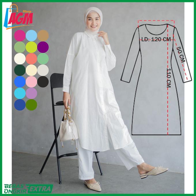 Kemeja Wanita Linen Dwyne Tunik