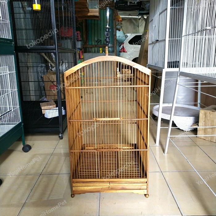 Bestseller Kandang Burung Replika Kotak Nomor 1 Kayu Jati