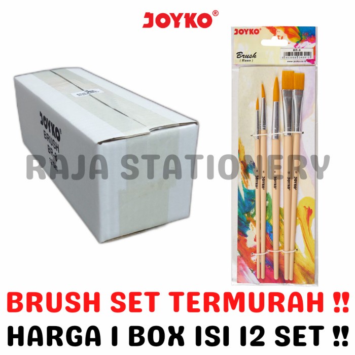 

Terlaris Joyko Brush Set Cat Acrylic Watercolour Kuas Lukis Joyko Br-8 [12Pcs]