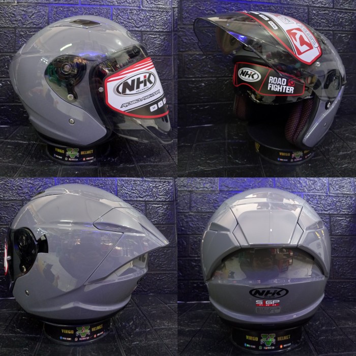 Nhk Helm S1 Gp Pro Solid Dimgrey Double Visor S1 Gp Pro