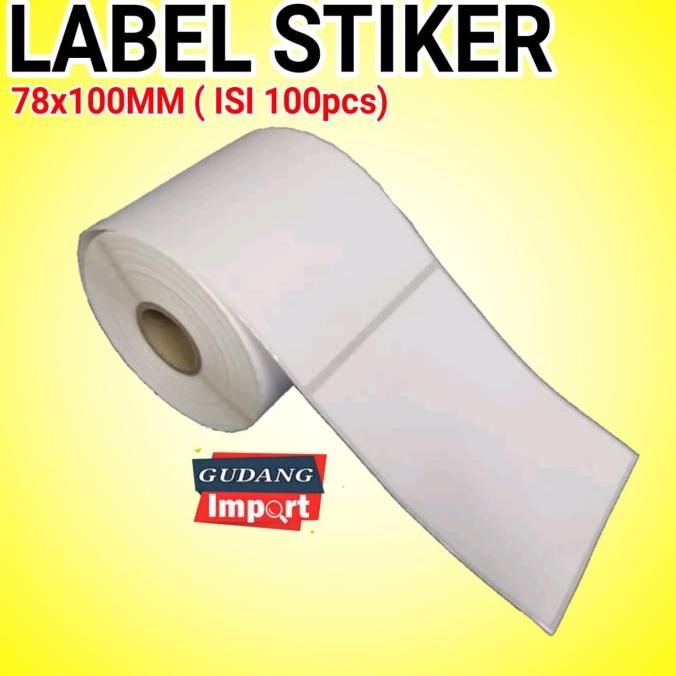 

Kertas Thermal Stiker Label 78X100Mm Isi 100 Lembar