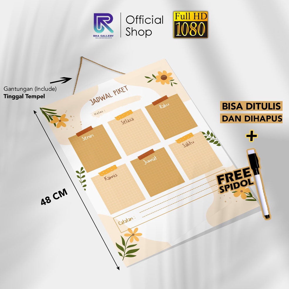 

Planner Jadwal Piket Kelas Perlengkapan Kelas Papan Board Aesthetic 32x48 cm w8gnw