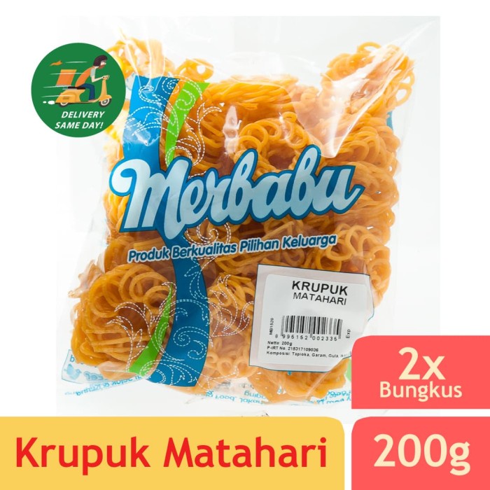 

' merbabu krupuk matahari 200g x 2pcs (bisa same day delivery)