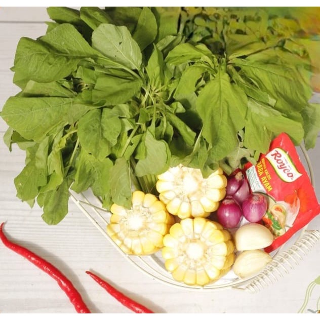 

paket sayur bayam jagung