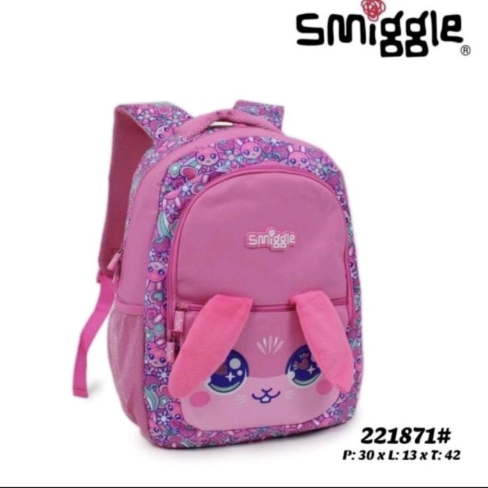 ✿KOP✿ Smiggle Budz Bunny Pink Backpack/ Tas Ransel Anak Sd/ Kado/Ori DISKON