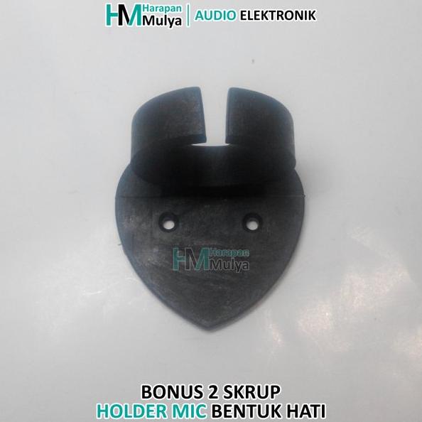 Holder Mic Skrup - Dudukan Stand Capit Jepit Microphone Bentuk Hati