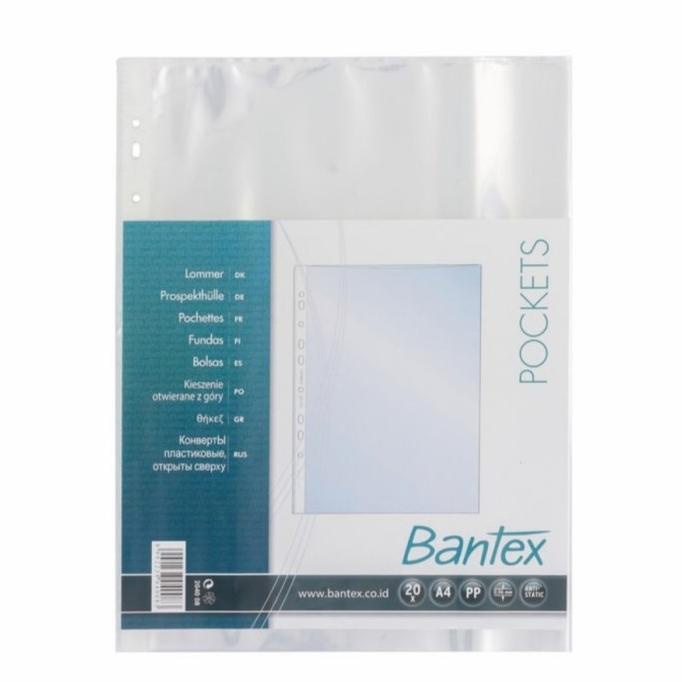 

best seller] PP Pocket Bantex 8040 - A4 2040 Clear 0.06 mm - per pack isi 20