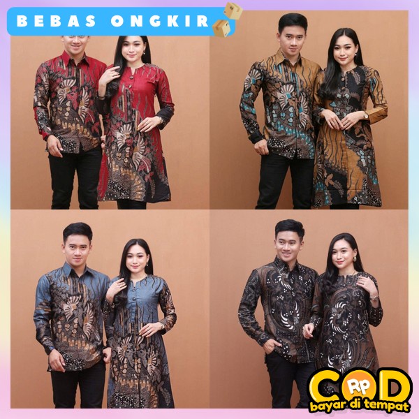 Tunik Natik Kopel Pasangan Pakaian Coupel Bj Tunij Bstik Muslim Cauple Keluarga Cp Thunik Batik Coup