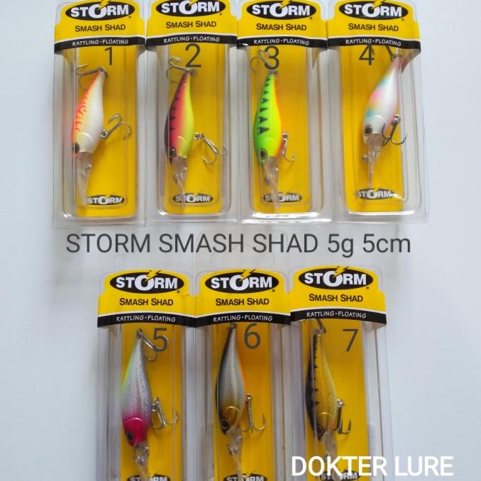 ((((()paling dicari] LURE STORM SMASH SHAD 5gr 5cm Minnow Lidah Panjang