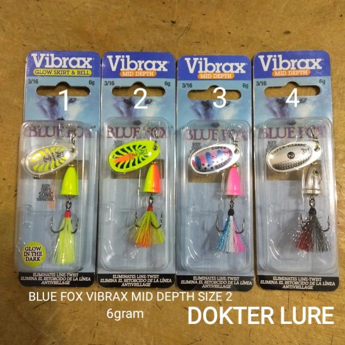 <<<<<] LURE BLUE FOX VIBRAX MID DEPTH SIZE2 6gram Inline Spinner